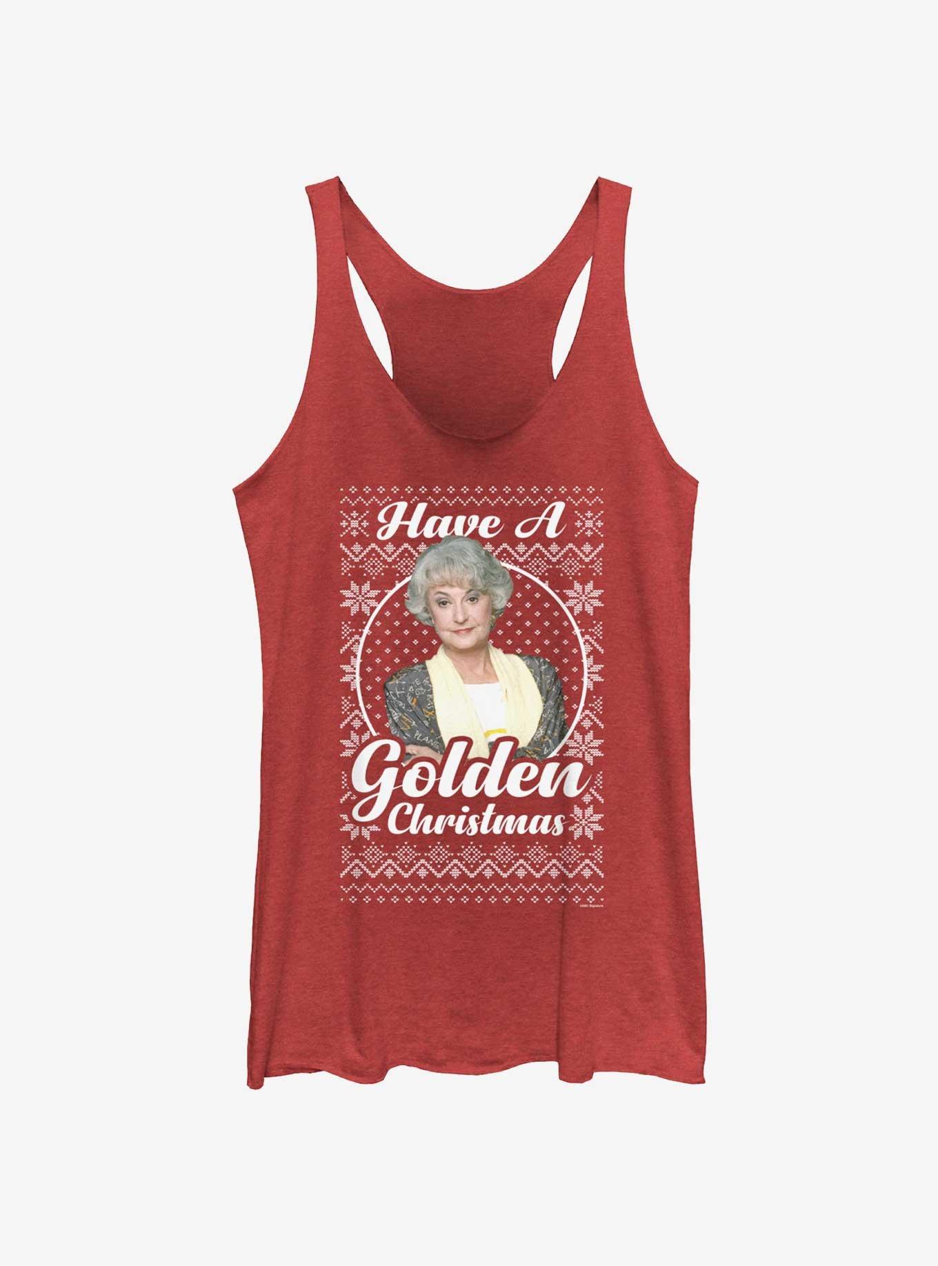 The Golden Girls Dorothy Ugly Christmas Womens Tank Top, RED HTR, hi-res