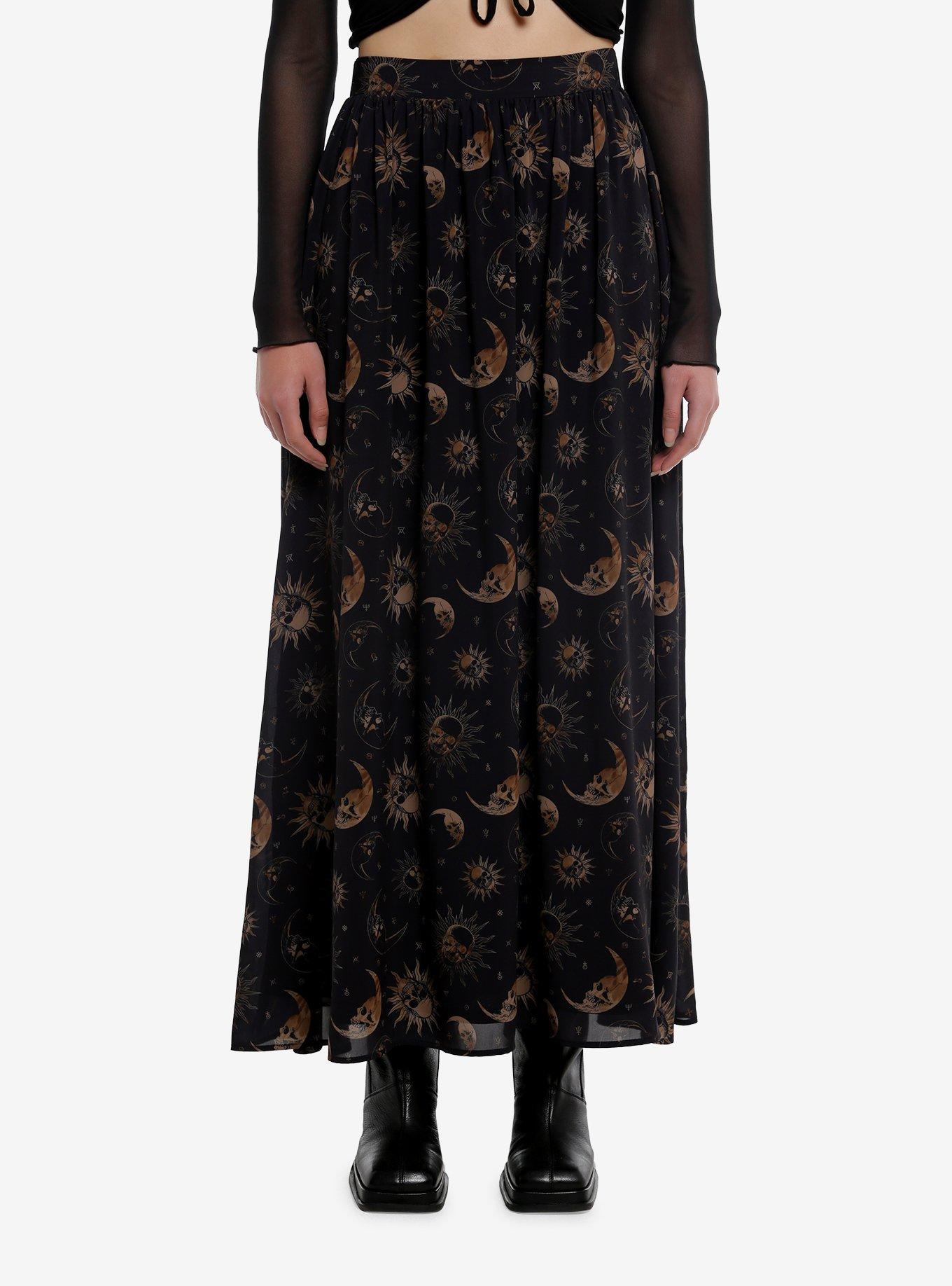 Cosmic Aura® Dark Celestial Mesh Maxi Skirt