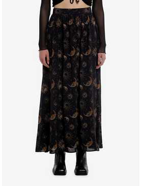 Cosmic Aura® Dark Celestial Mesh Maxi Skirt, , hi-res