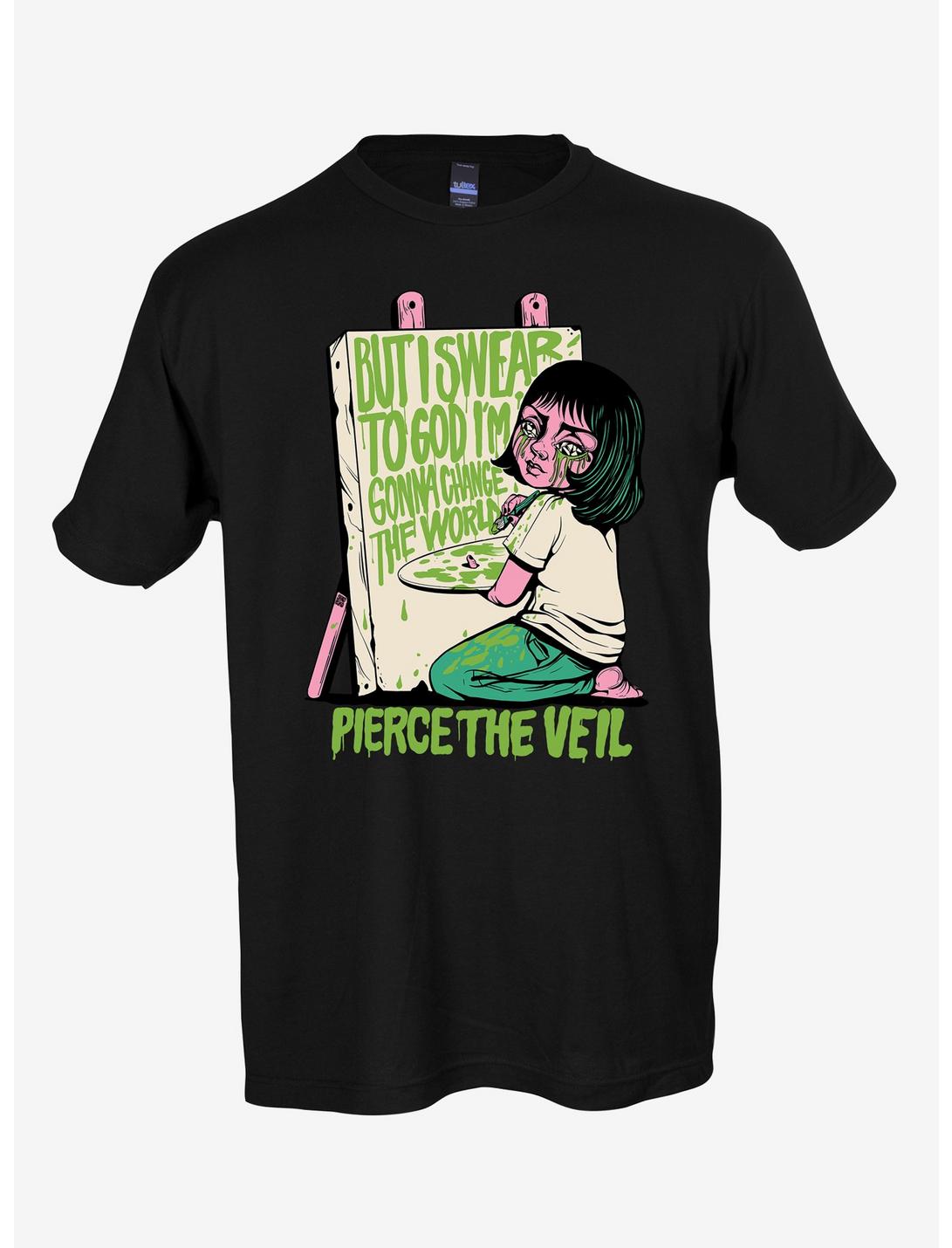 Pierce The Veil Gonna Change The World Boyfriend Fit Girls T-Shirt, BLACK, hi-res