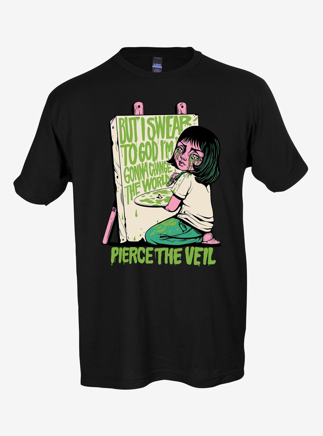 Pierce The Veil Gonna Change The World Boyfriend Fit Girls T-Shirt, BLACK, hi-res