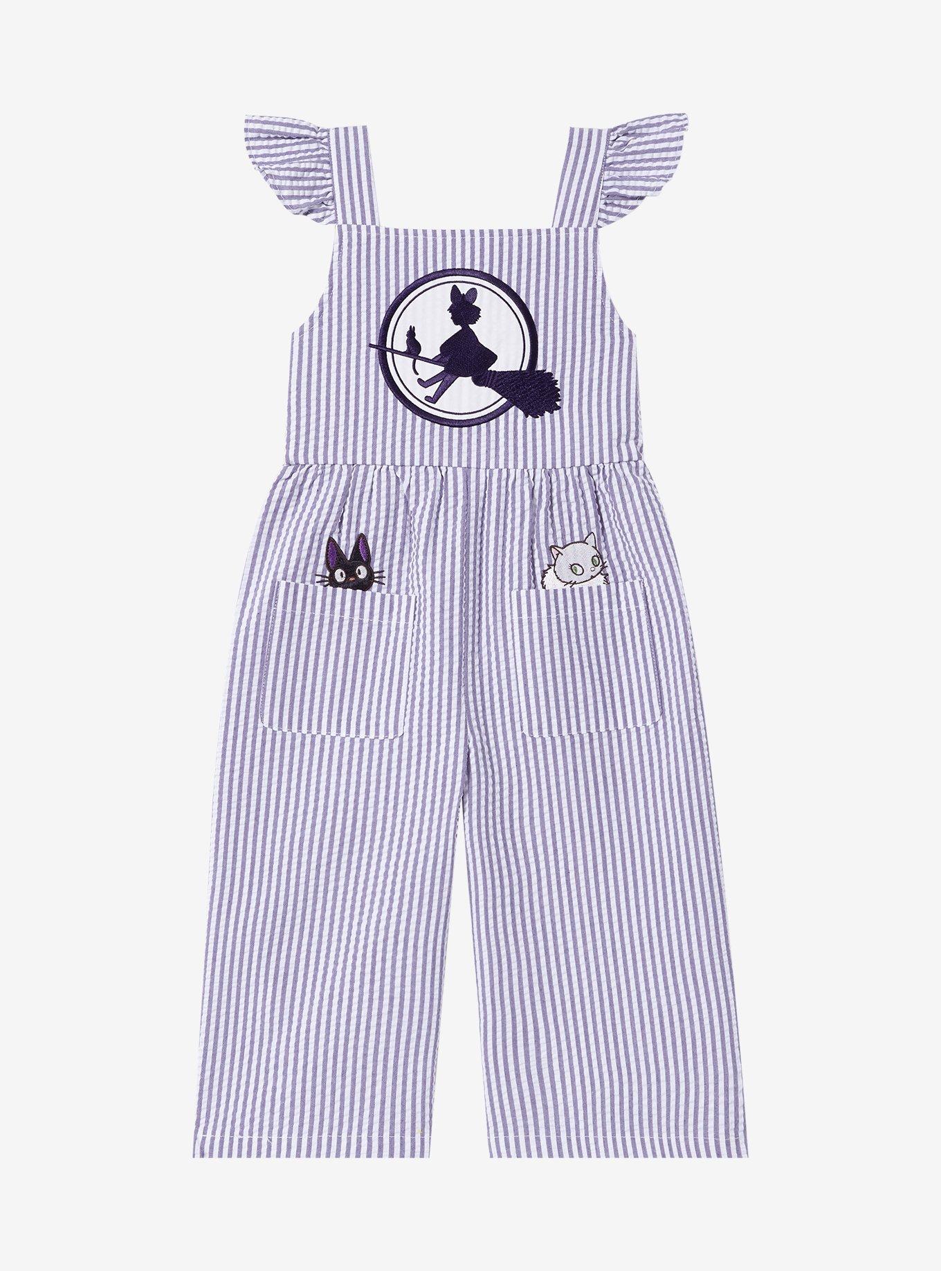 Studio Ghibli Kiki's Delivery Service Striped Ruffle Toddler Romper — BoxLunch Exclusive, , hi-res