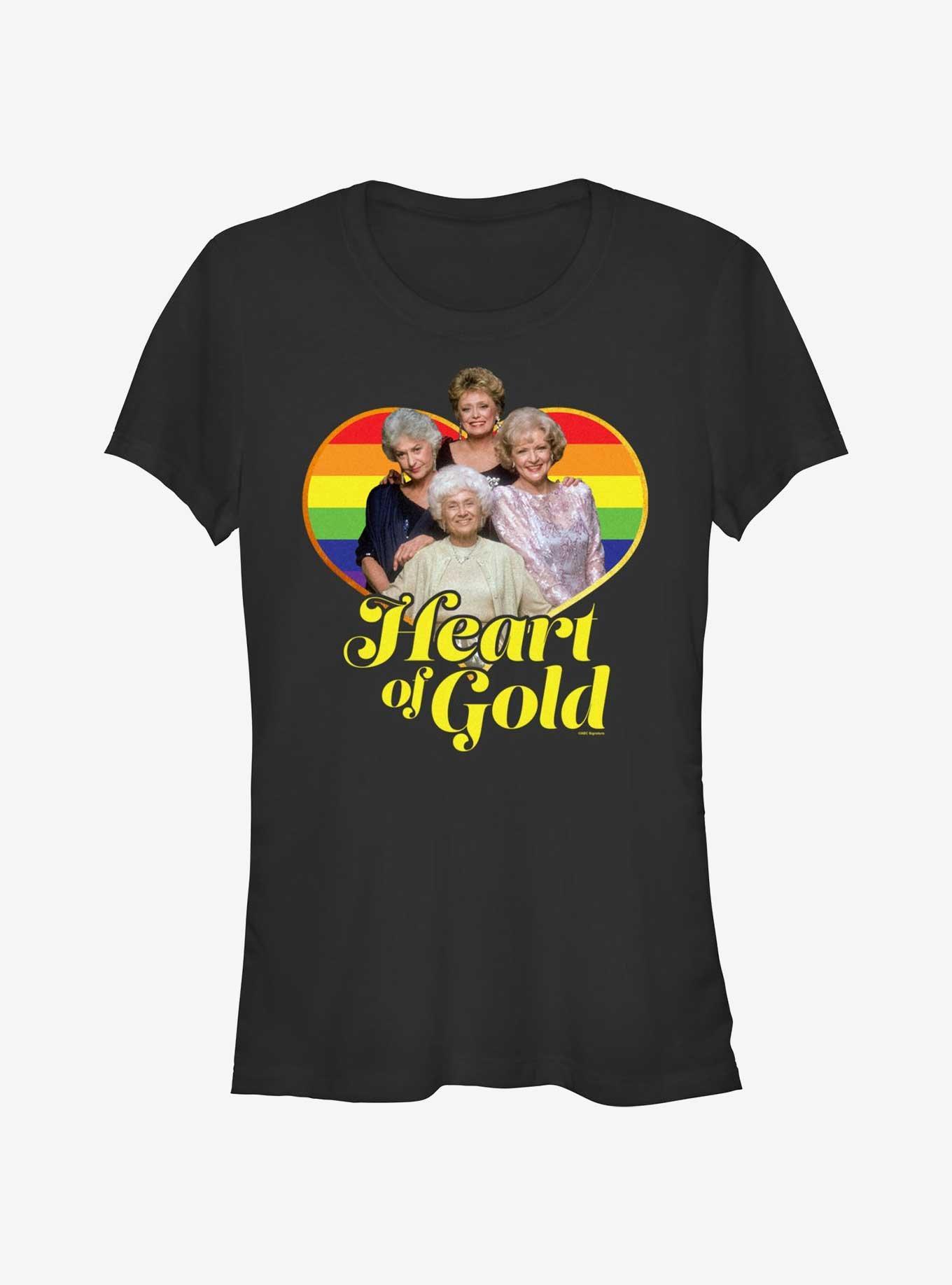 The Golden Girls Heart Of Gold Pride Girls T-Shirt, BLACK, hi-res