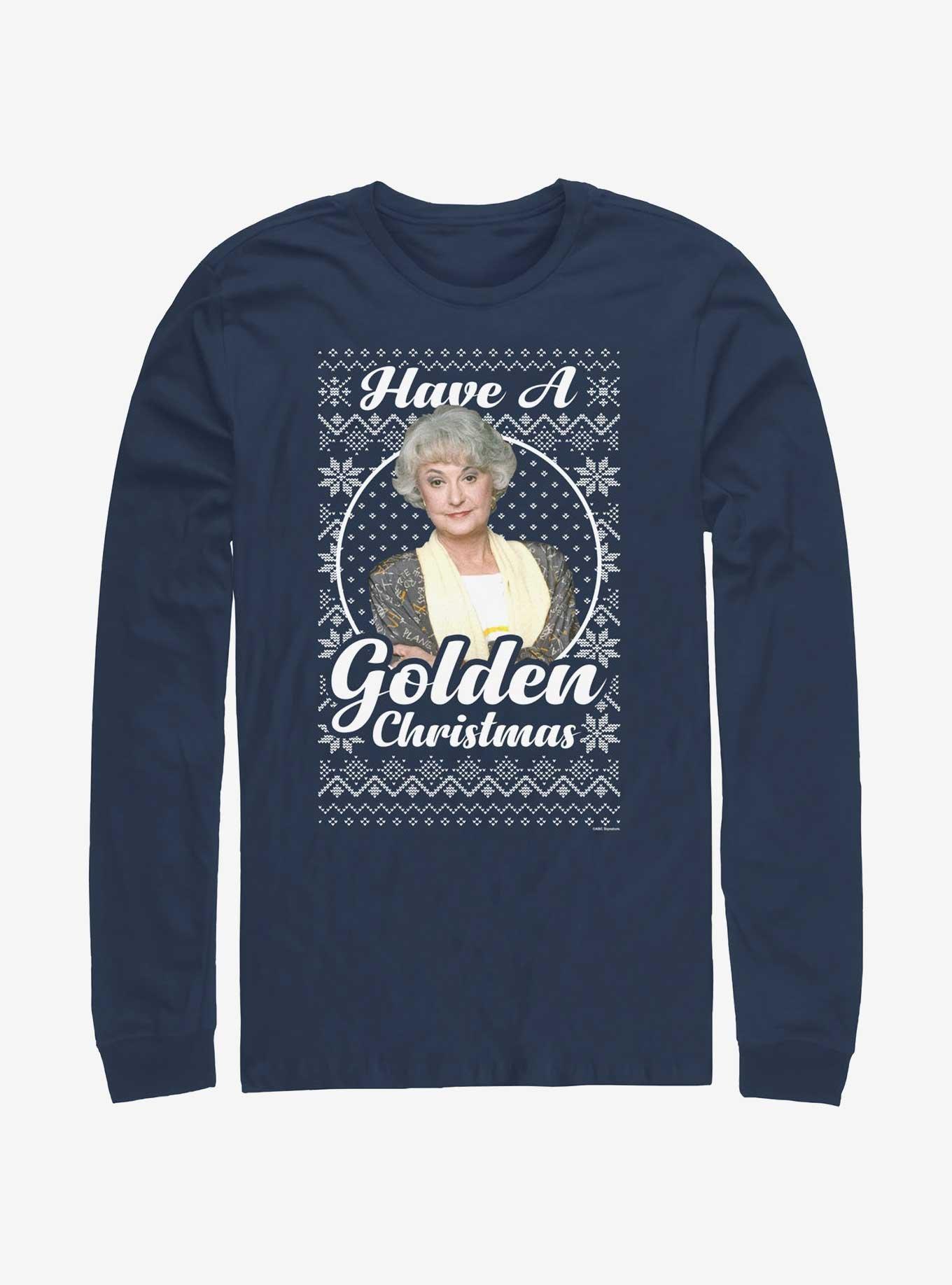 The Golden Girls Dorothy Ugly Christmas Long-Sleeve T-Shirt, NAVY, hi-res