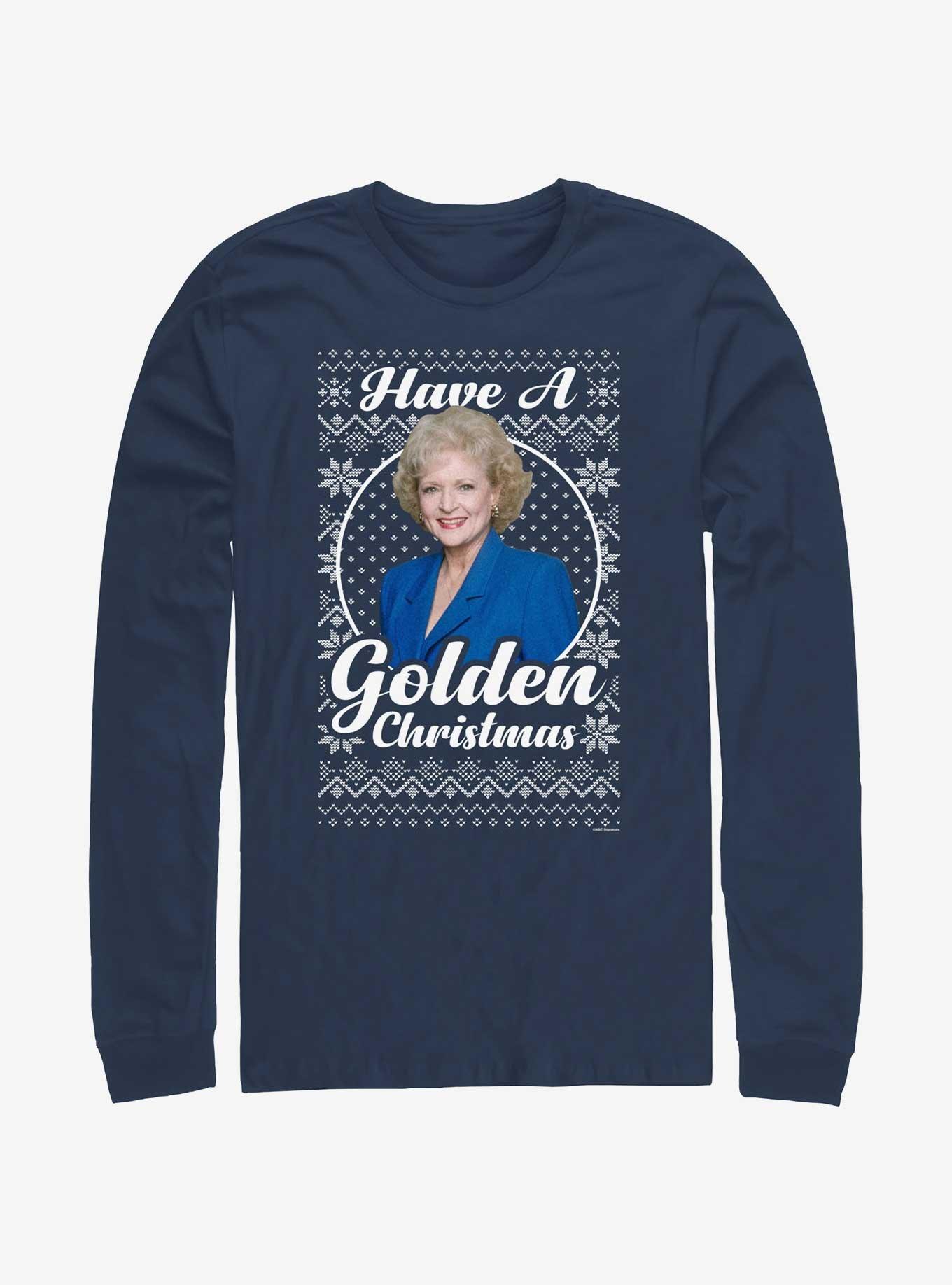 The Golden Girls Rose Ugly Christmas Long-Sleeve T-Shirt, NAVY, hi-res