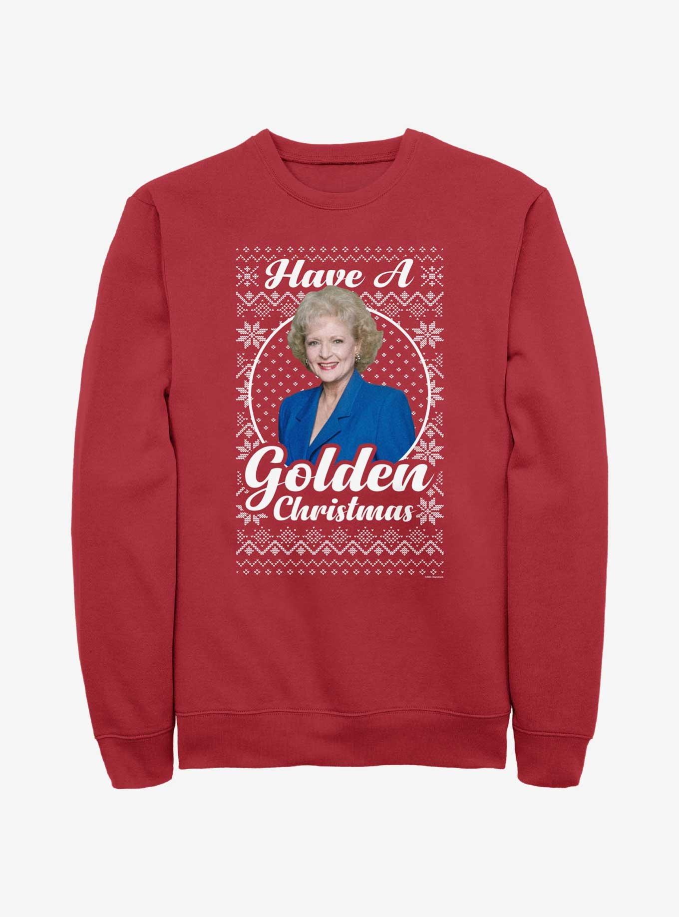 The Golden Girls Rose Ugly Christmas Sweatshirt, RED, hi-res
