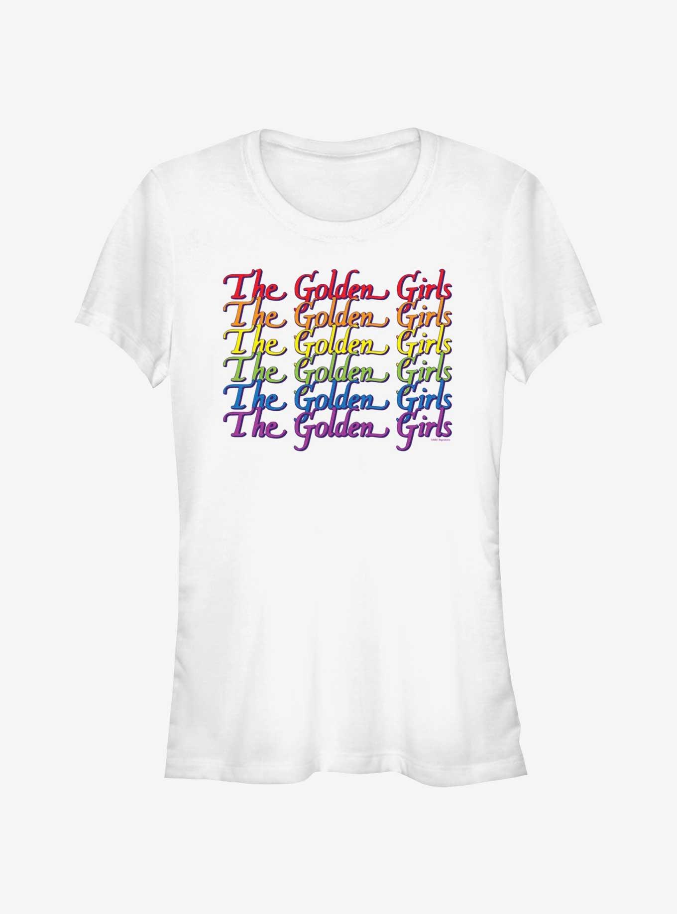 The Golden Girls Rainbow Logo T-Shirt, WHITE, hi-res