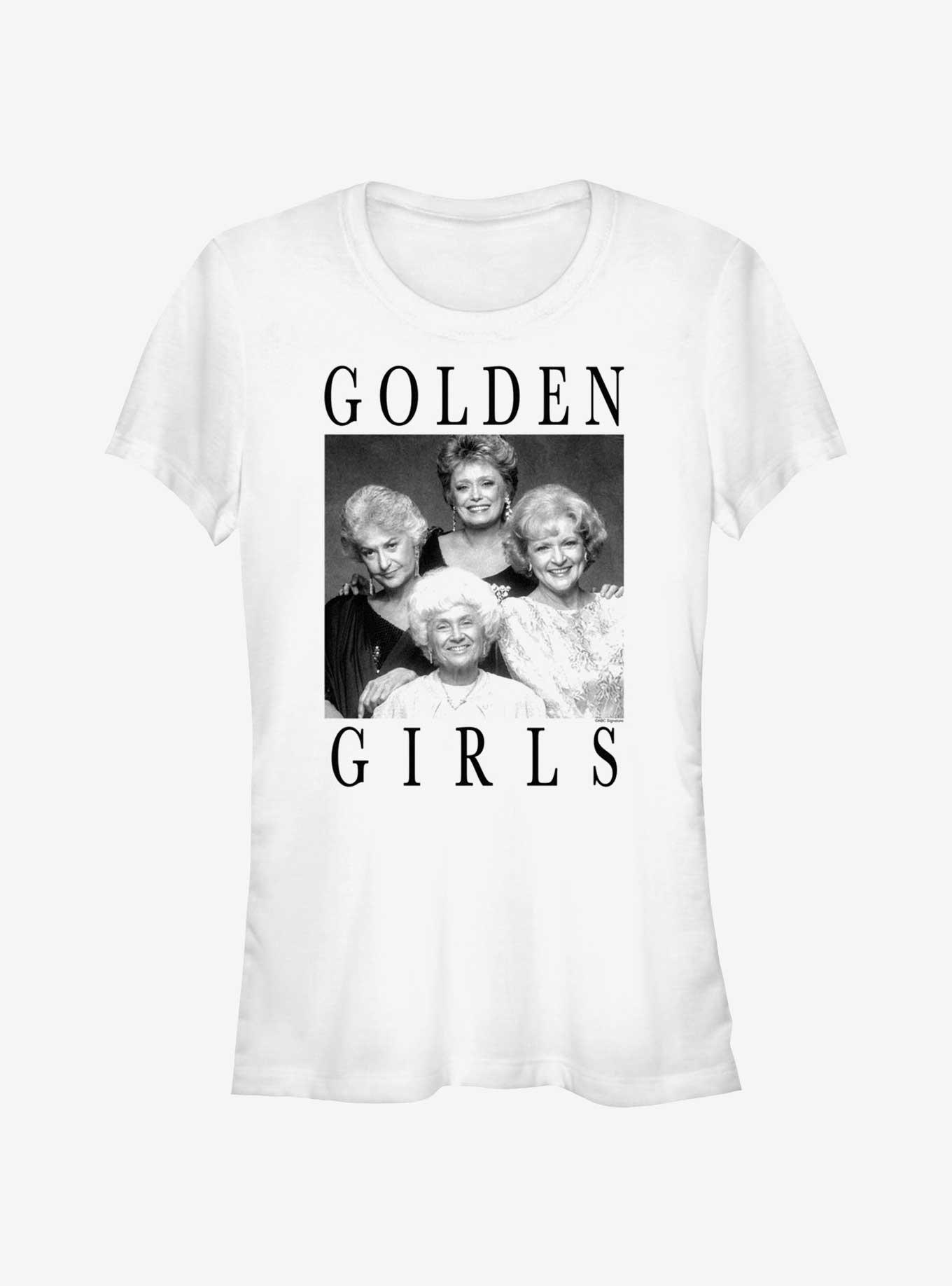 The Golden Girls Portrait Girls T-Shirt, WHITE, hi-res