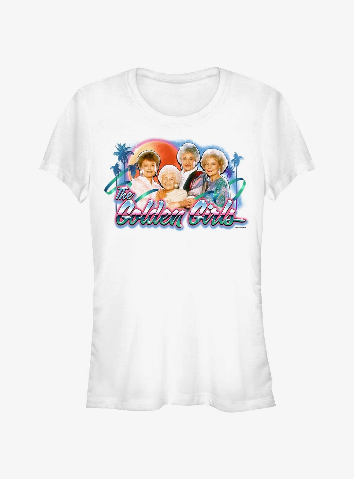 The Golden Girls Retro Wave Gals Girls T-Shirt, WHITE, hi-res