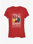 The Golden Girls Golden Ugly Christmas Girls T-Shirt, RED, hi-res