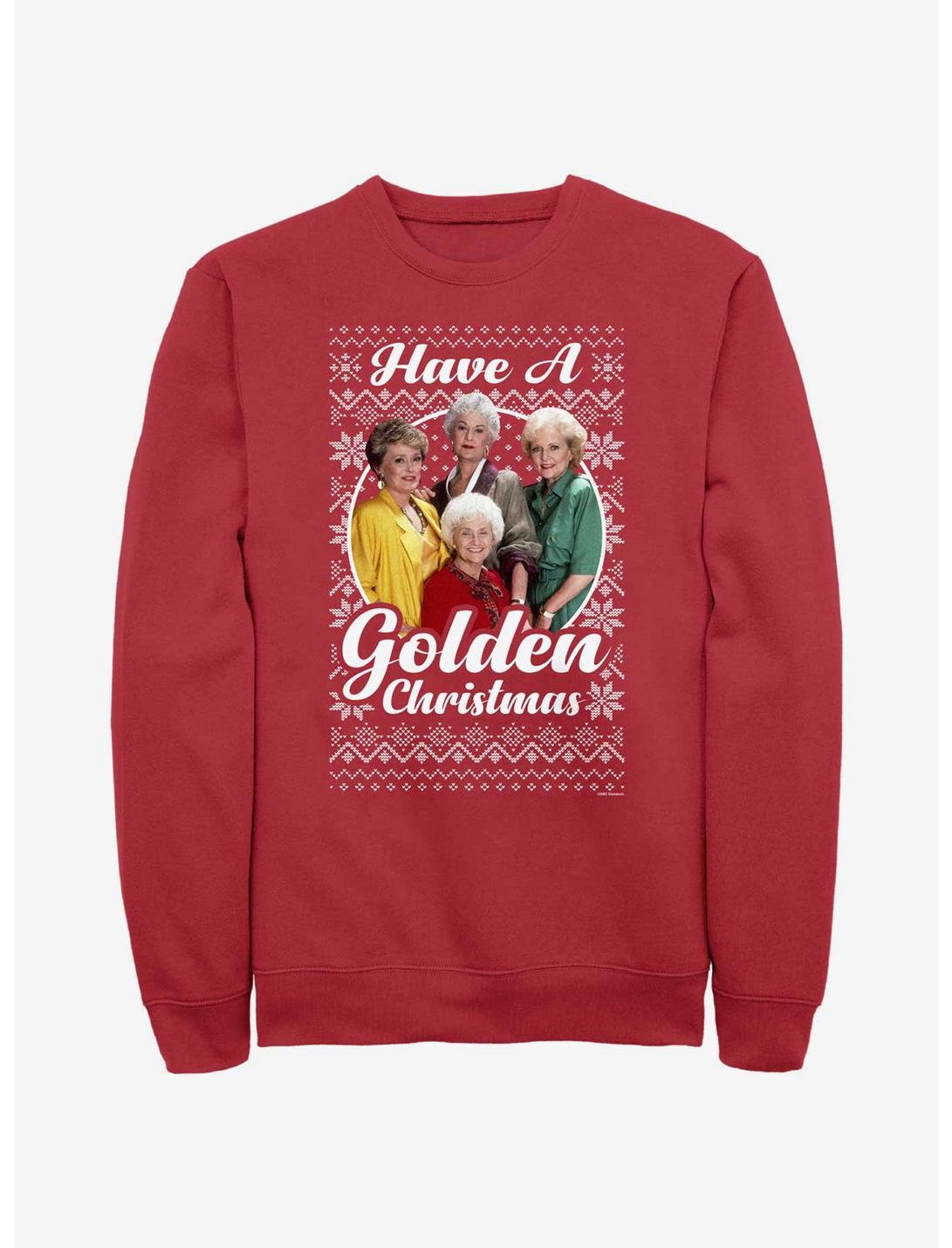The Golden Girls Golden Ugly Christmas Sweatshirt, RED, hi-res