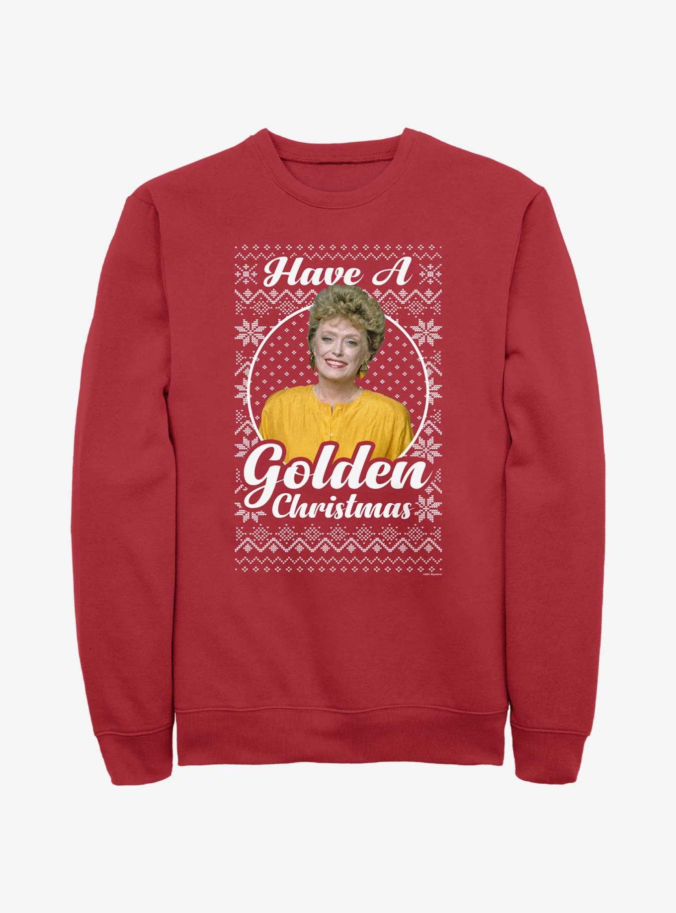 The Golden Girls Blanche Ugly Christmas Sweatshirt, RED, hi-res