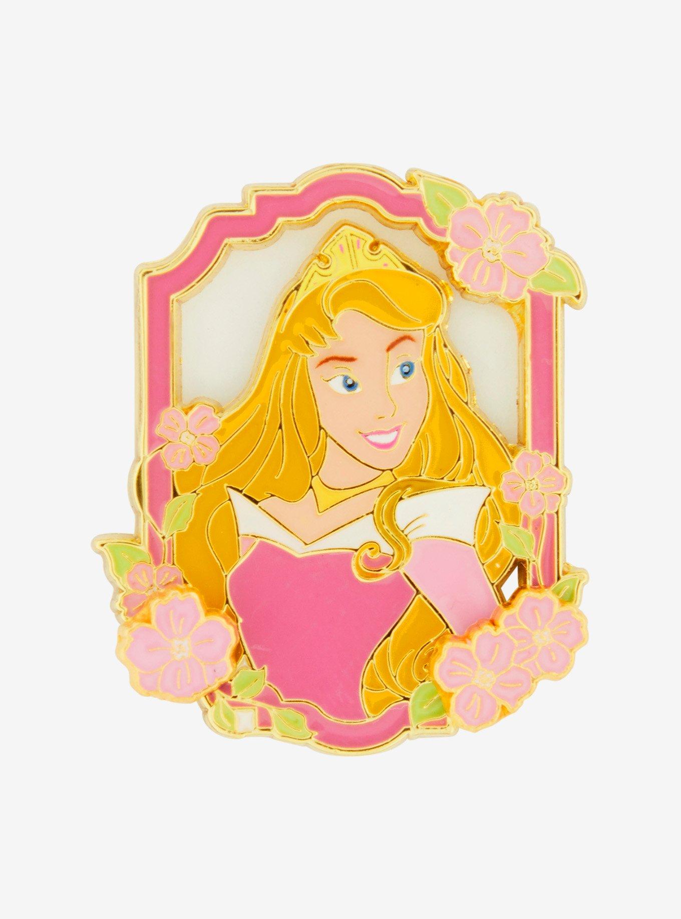 Loungefly Disney Sleeping Beauty Aurora Floral Frame Enamel Pin — BoxLunch Exclusive