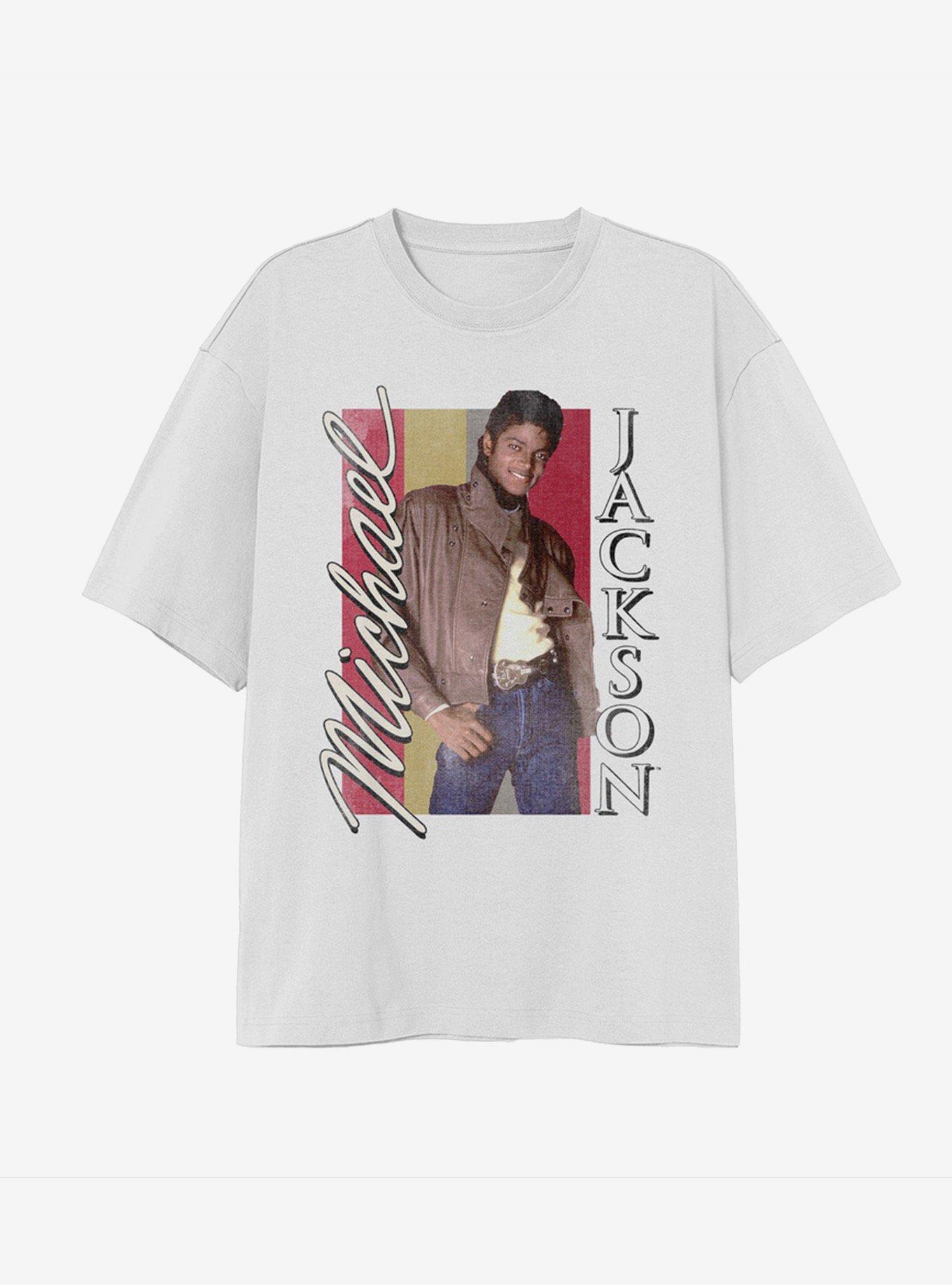 Michael Jackson Stripe T-Shirt, BRIGHT WHITE, hi-res