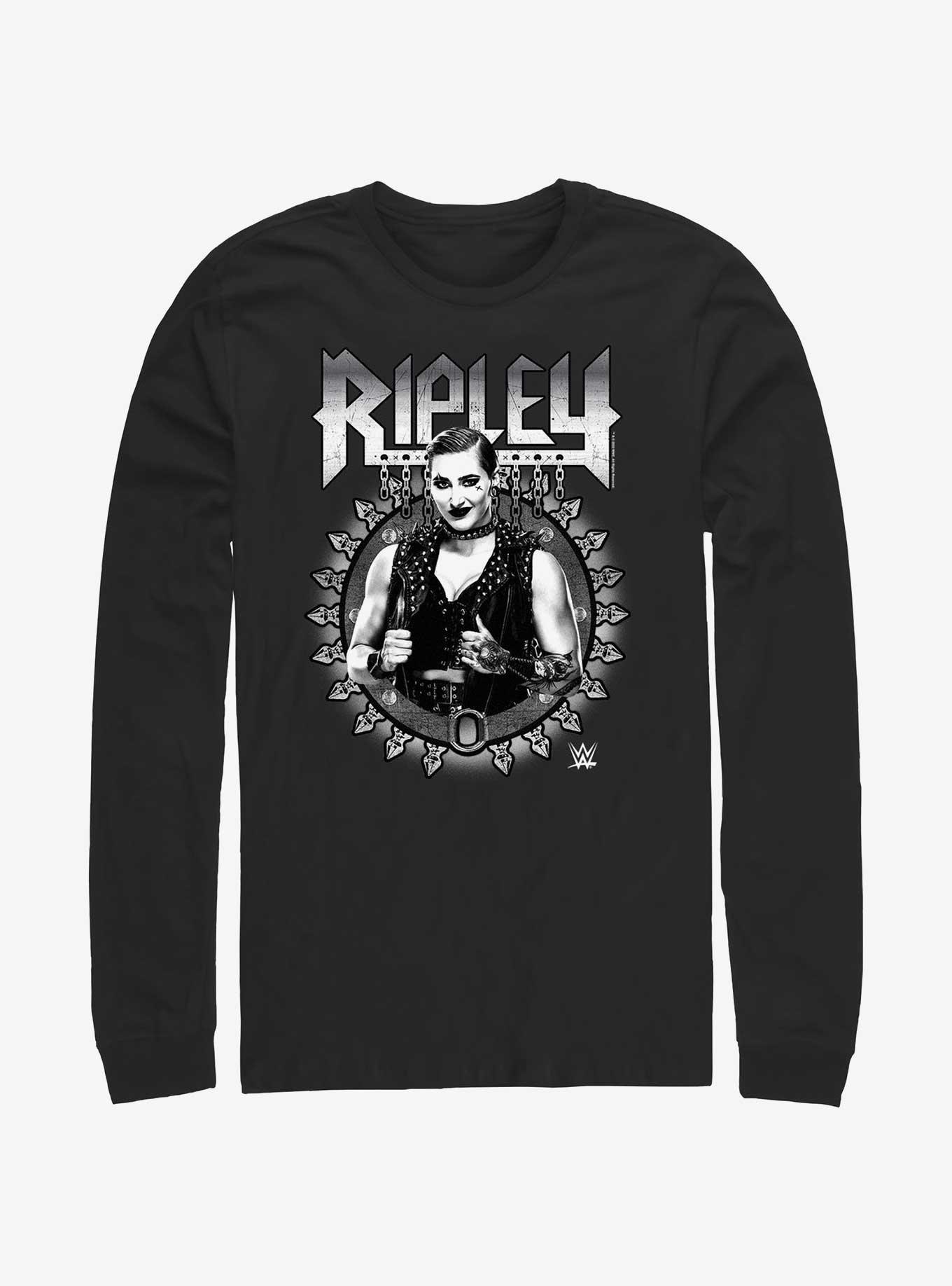 WWE Ripley Metal Portrait Long-Sleeve T-Shirt, BLACK, hi-res