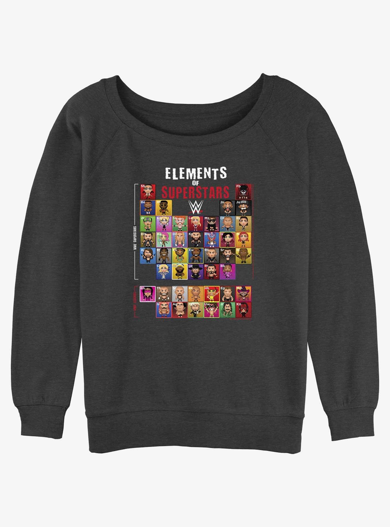 WWE Elements Of Superstars Full Girls Slouchy Sweatshirt, , hi-res