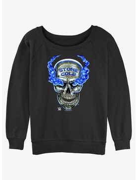 WWE Stone Cold Steve Austin Skull Girls Slouchy Sweatshirt, , hi-res