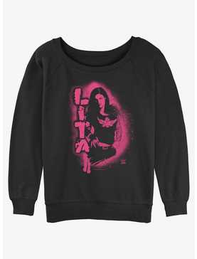 WWE Stencil Lita Girls Slouchy Sweatshirt, , hi-res