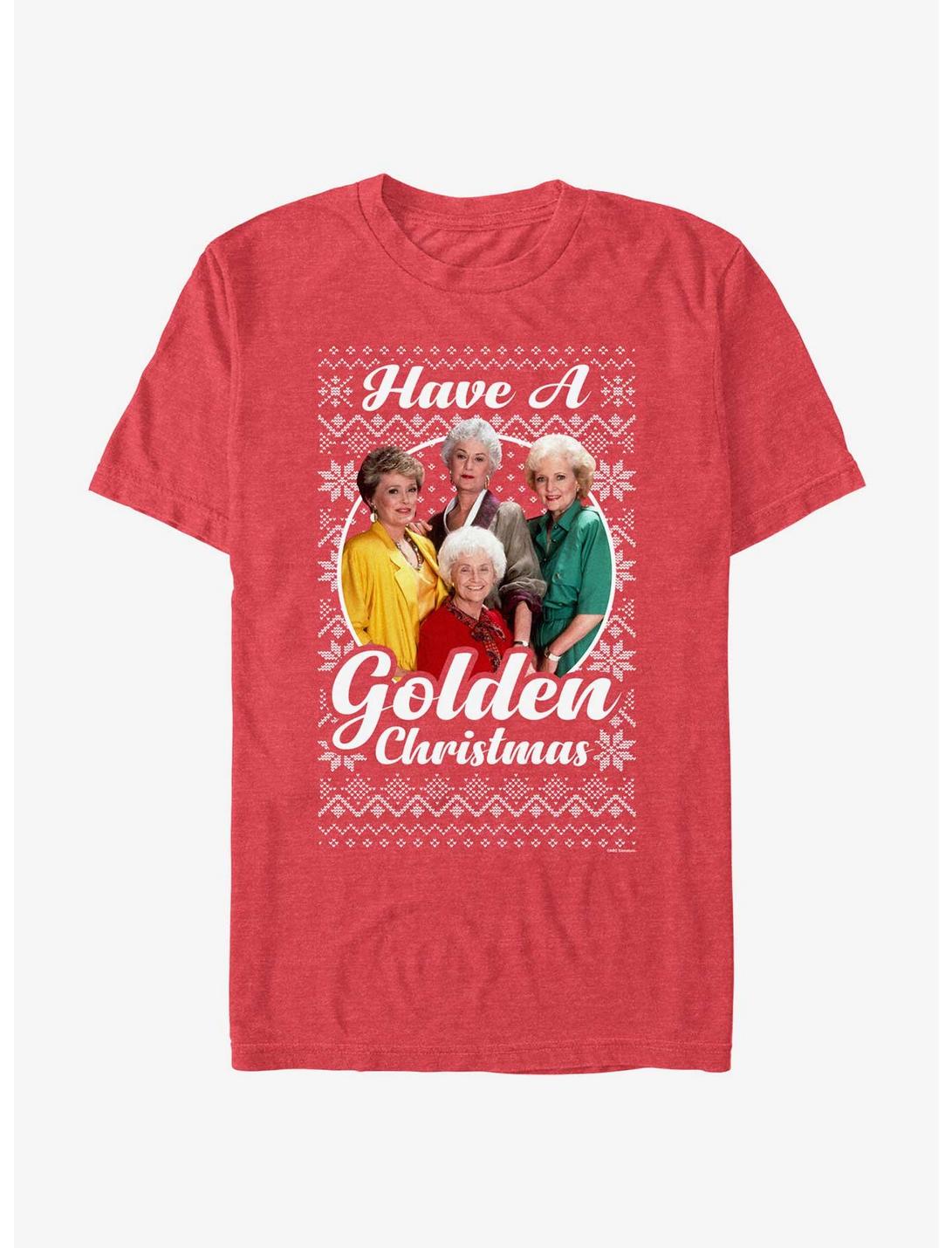 The Golden Girls Golden Ugly Christmas T-Shirt, RED HTR, hi-res