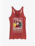 The Golden Girls Golden Ugly Christmas Girls Tank, RED HTR, hi-res