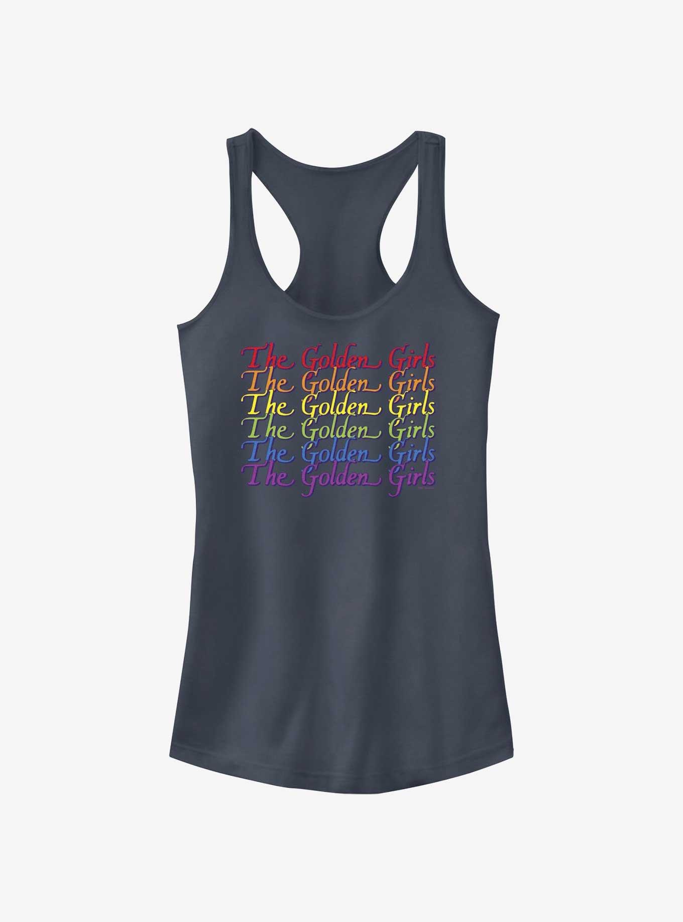 The Golden Girls Rainbow Logo Tank, INDIGO, hi-res