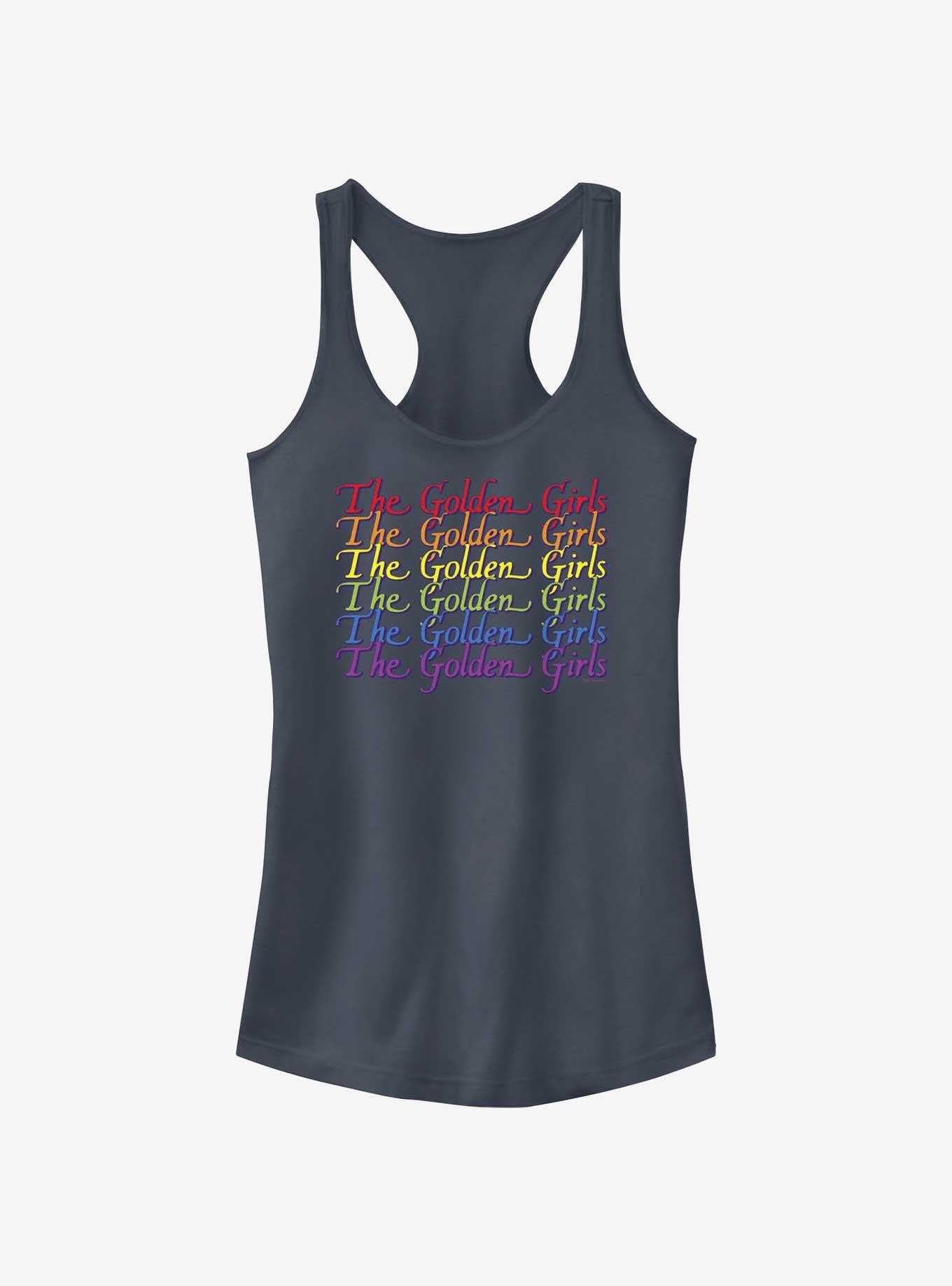 The Golden Girls Rainbow Logo Girls Tank, INDIGO, hi-res