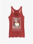 The Golden Girls Dorothy Ugly Christmas Womens Tank Top, RED HTR, hi-res