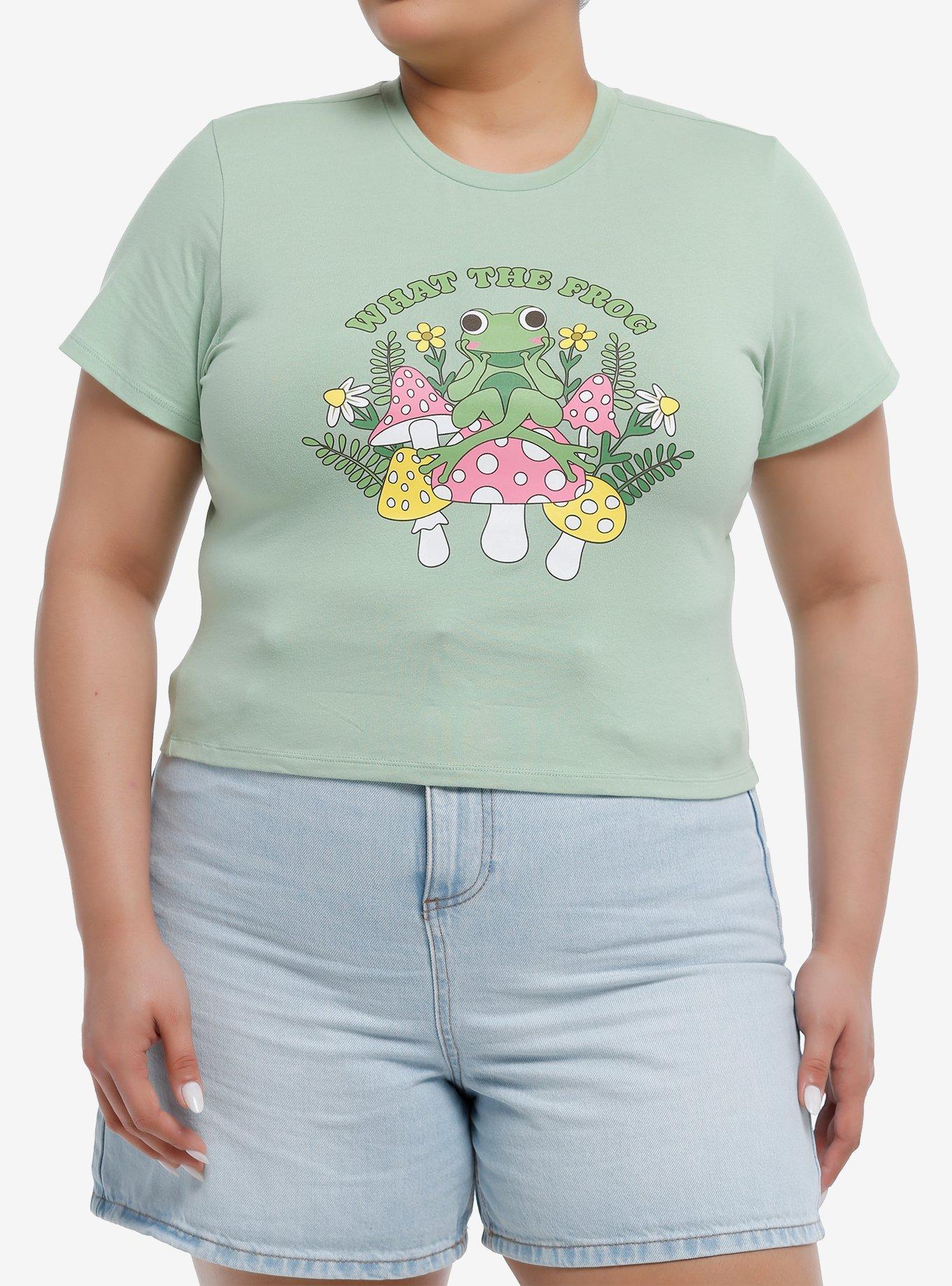 Thorn & Fable What The Frog Girls Baby T-Shirt Plus Size, PINK, hi-res