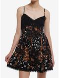 Cosmic Aura® Celestial Patchwork Slip Dress, BLACK, hi-res