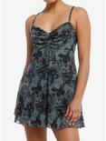 Cosmic Aura® Dark Butterfly Floral Mesh Cami Dress, BLACK, hi-res