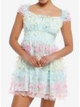 Thorn & Fable® Pastel Rainbow Butterfly Dress, PURPLE, hi-res