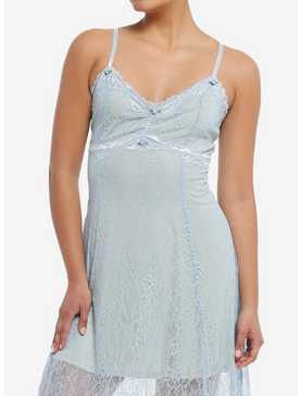 Thorn & Fable® Baby Blue Rosette Lace Cami Dress, , hi-res