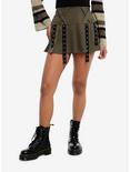 Social Collision® Olive Grommet Tape Wide Yoke Skirt, BLACK, hi-res