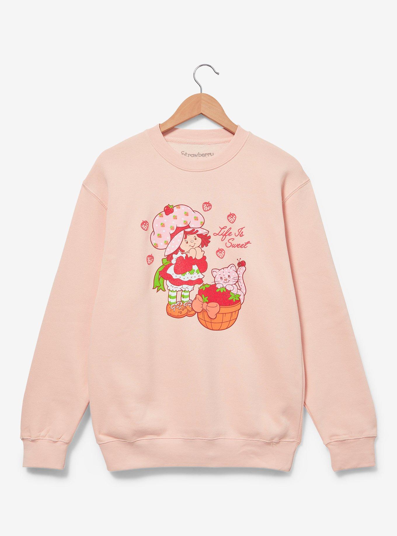 Strawberry Shortcake Custard & Strawberry Portrait Crewneck - BoxLunch Exclusive, , hi-res