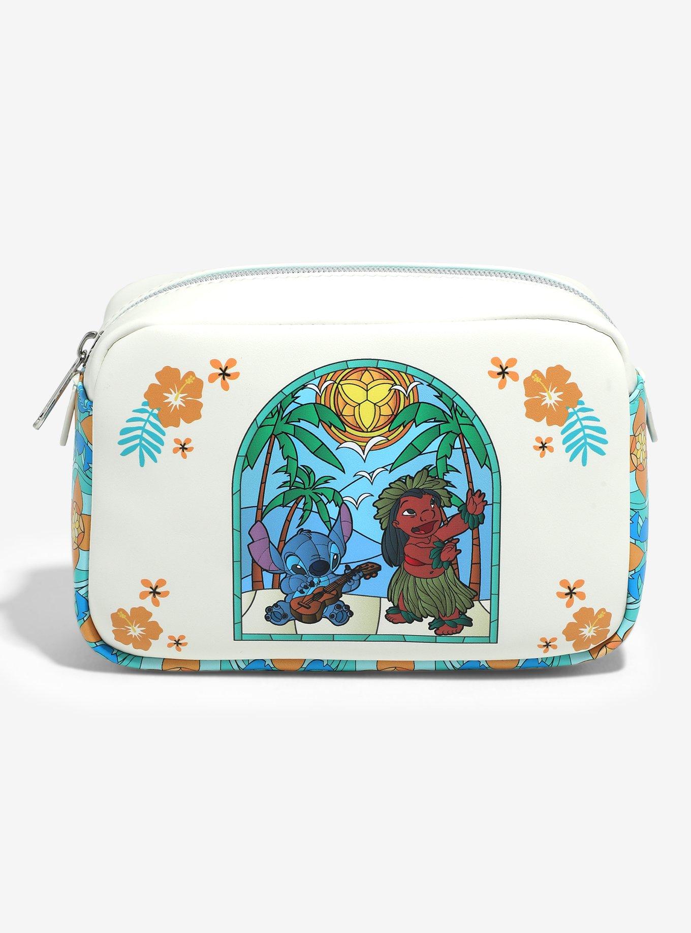 Loungefly Disney Lilo Stitch Stained Glass Makeup Bag BoxLunch Exclusive BoxLunch