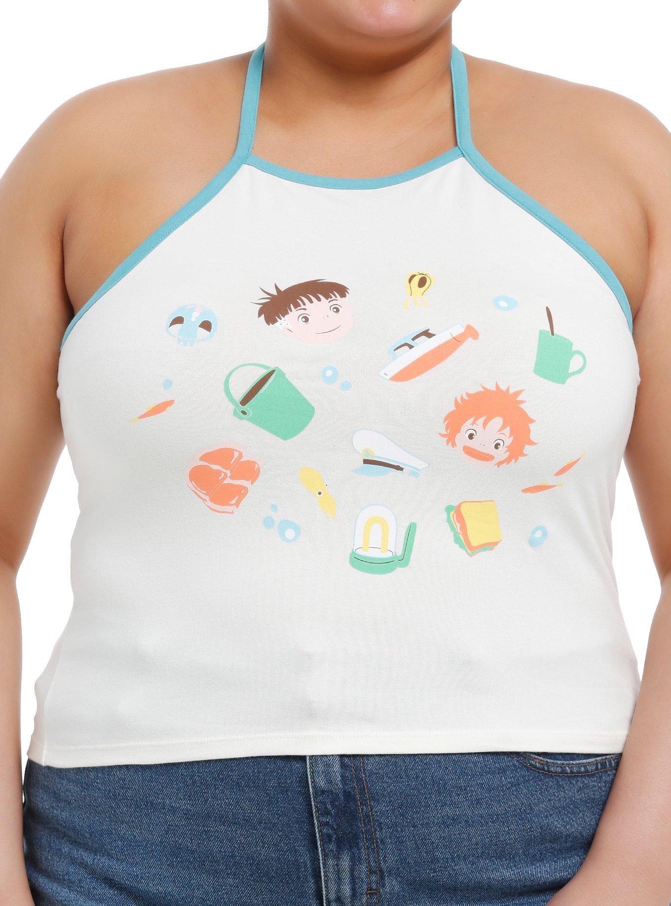 Studio Ghibli® Ponyo Icons Girls Halter Tank Top Plus Size, , hi-res