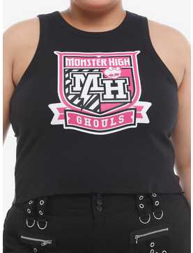 Monster High Ghouls Crest Girls Crop Tank Top Plus Size, , hi-res