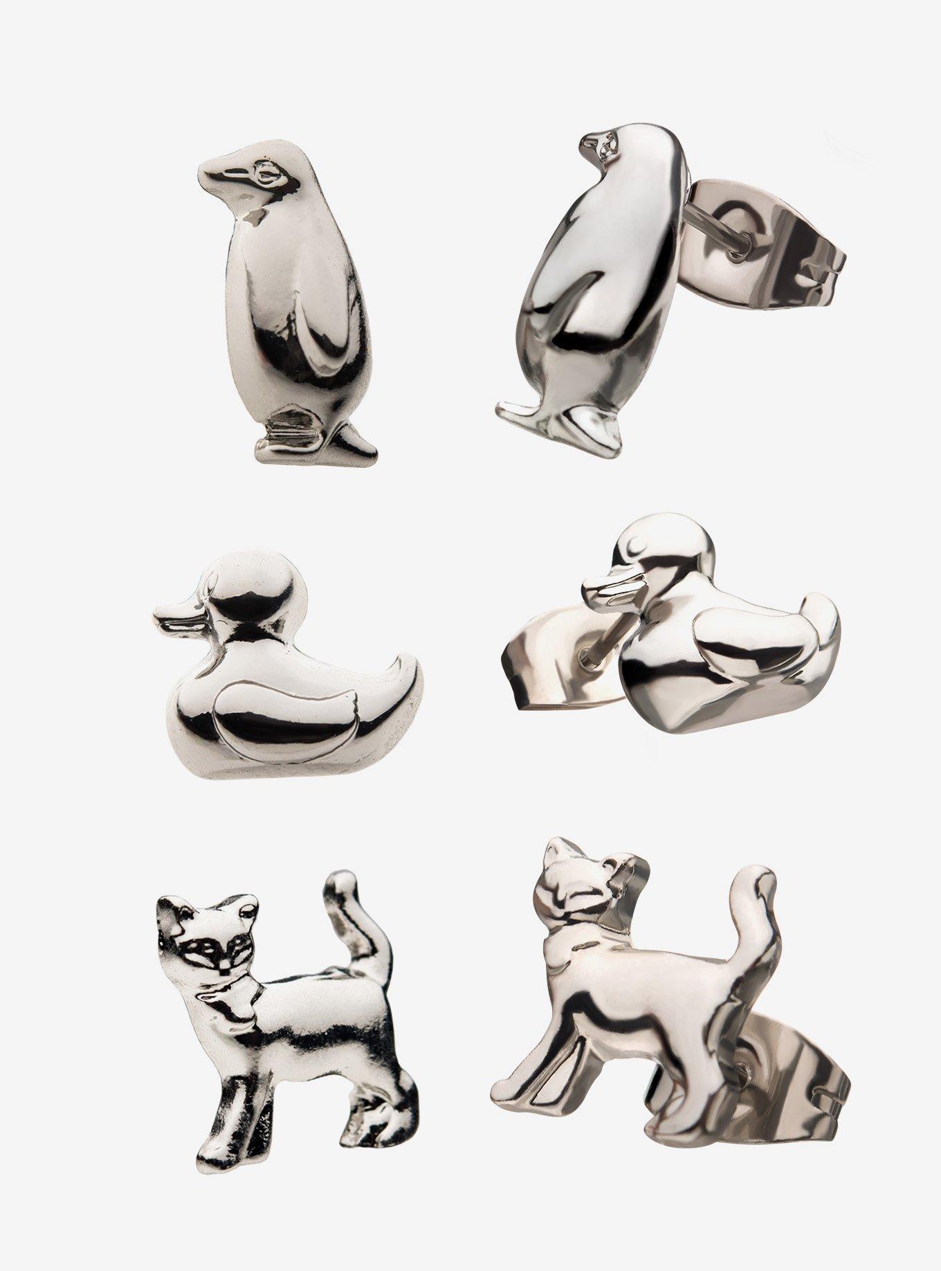 Monopoly Token Animal Earring Set, , hi-res