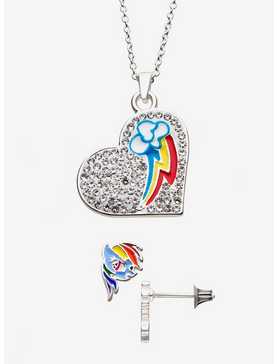 My Little Rainbow Dash Heart Necklace and Stud, , hi-res
