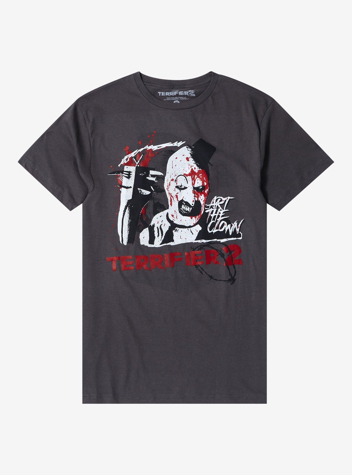 Terrifier 2 Art With Weapon T-Shirt, GREY, hi-res