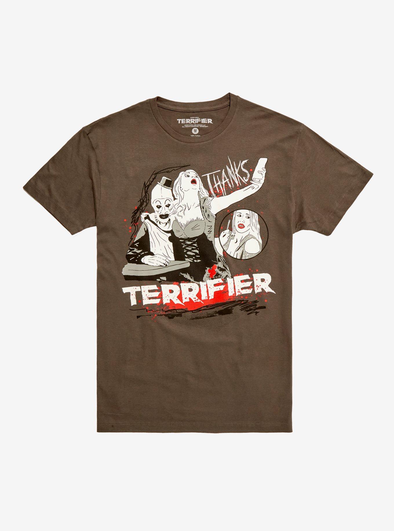 Terrifier Thanks Selfie T-Shirt, GREY, hi-res