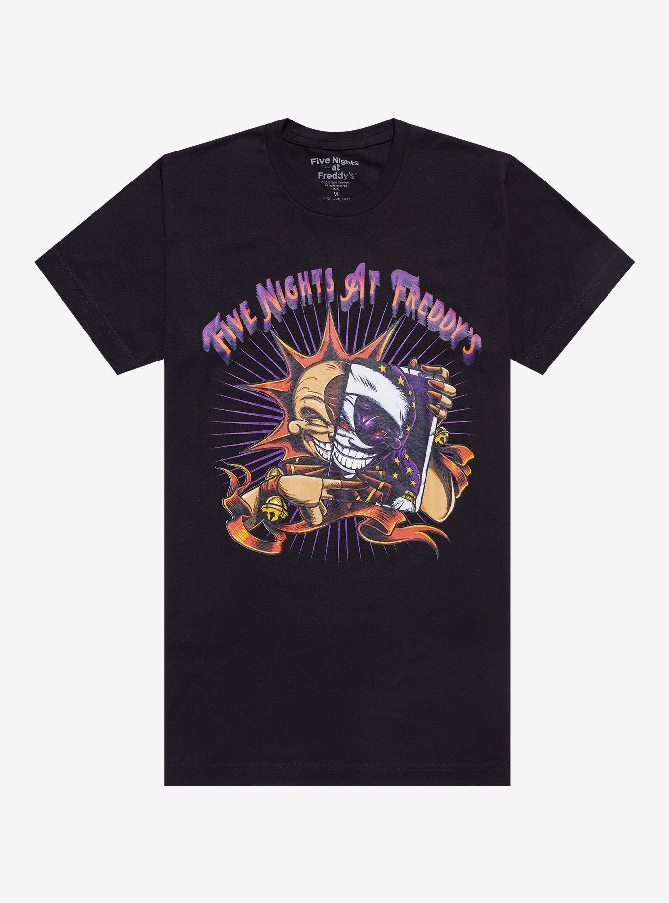 Five Nights At Freddy's: Security Breach Sun & Moon T-Shirt, BLACK, hi-res