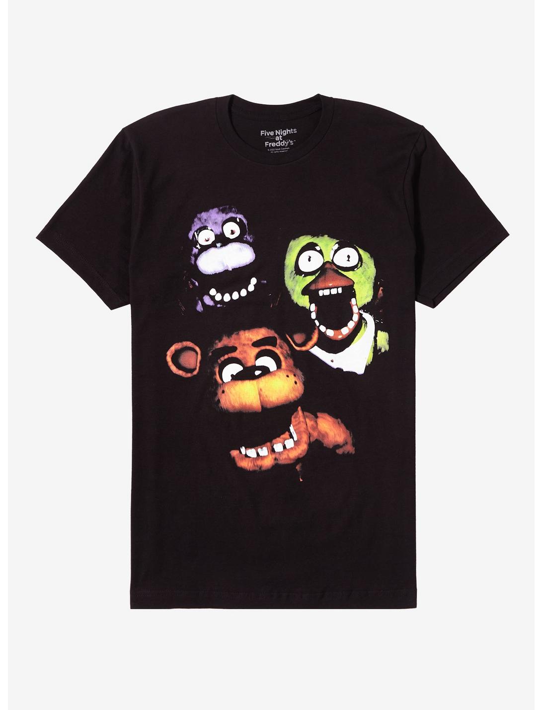 Five Nights At Freddy's Heads T-Shirt, BLACK, hi-res