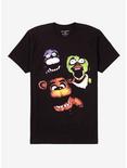 Five Nights At Freddy's Heads T-Shirt, BLACK, hi-res