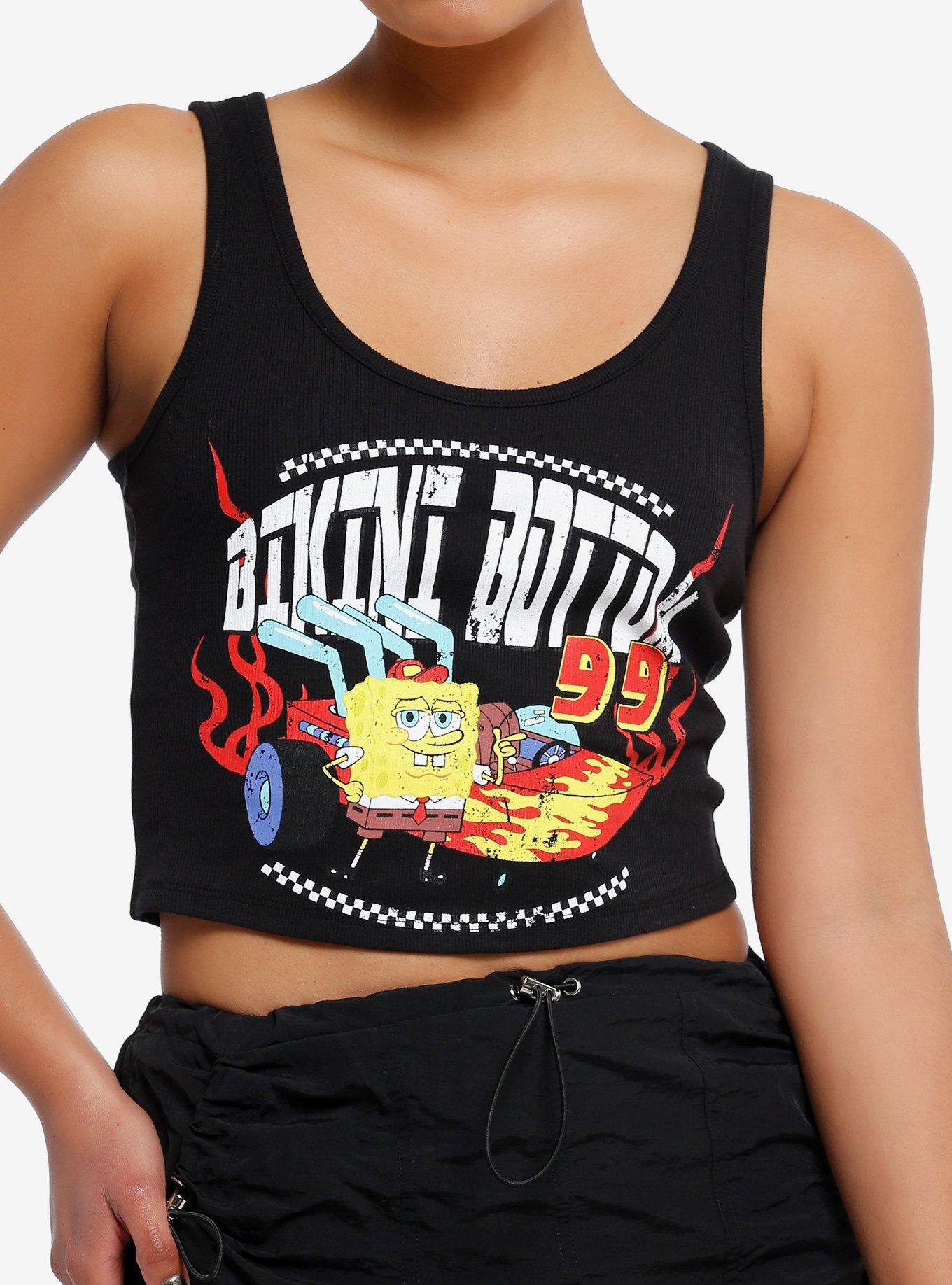 SpongeBob SquarePants Racing Girls Crop Tank Top, MULTI, hi-res