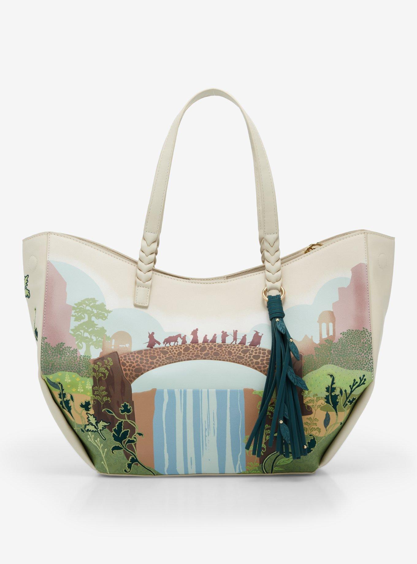 The Lord of The Rings Rivendell Group Silhouette Tote Bag - BoxLunch Exclusive, , hi-res