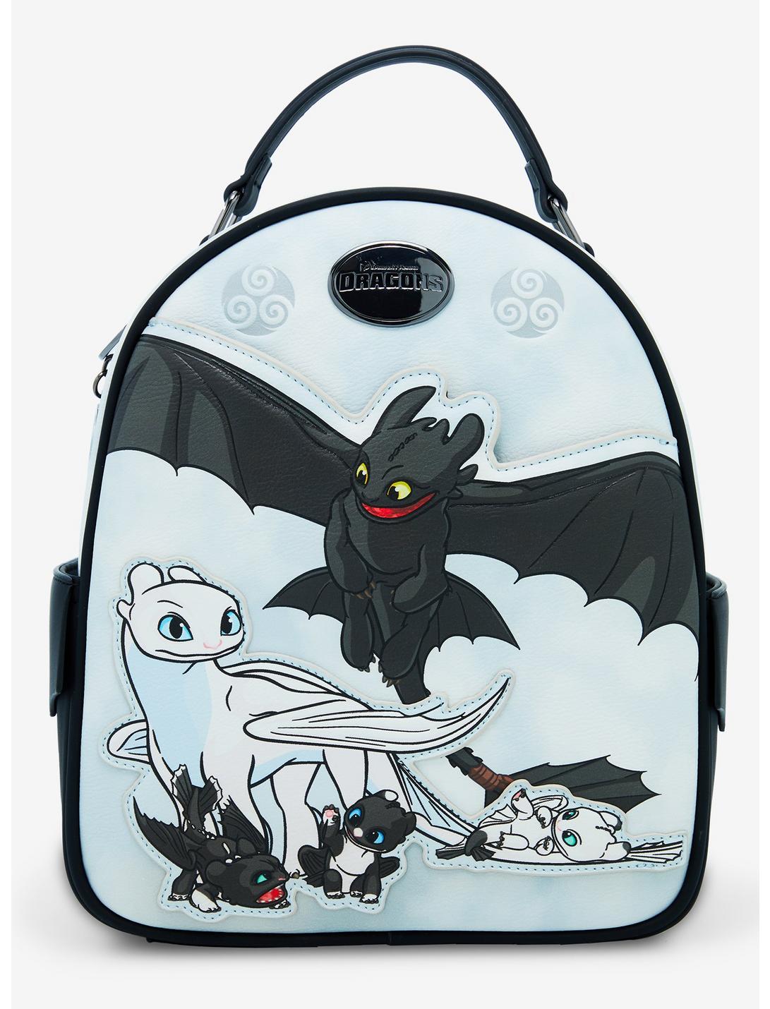 Dreamworks How to Train Your Dragon Toothless and Light Fury Family Mini Backpack - BoxLunch Exclusive, , hi-res