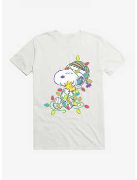 Peanuts Snoopy And Woodstock Wrapped In Lights T-Shirt, , hi-res