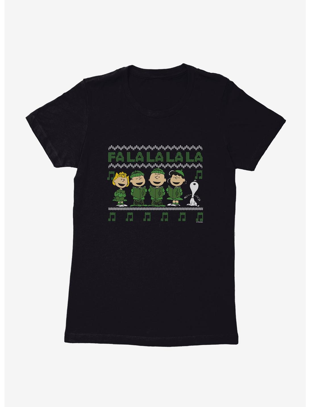 Peanuts Fa La La Christmas Pattern Womens T-Shirt, , hi-res