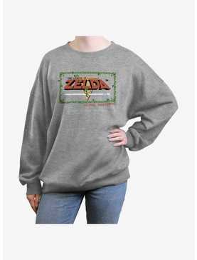 The Legend of Zelda Pixelated Logo Girls Oversized Sweatshirt, , hi-res